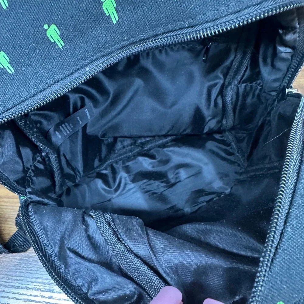 Billie Eilish Blohsh Mini Backpack Black Green Canvas Small Daypack Bag FLAW